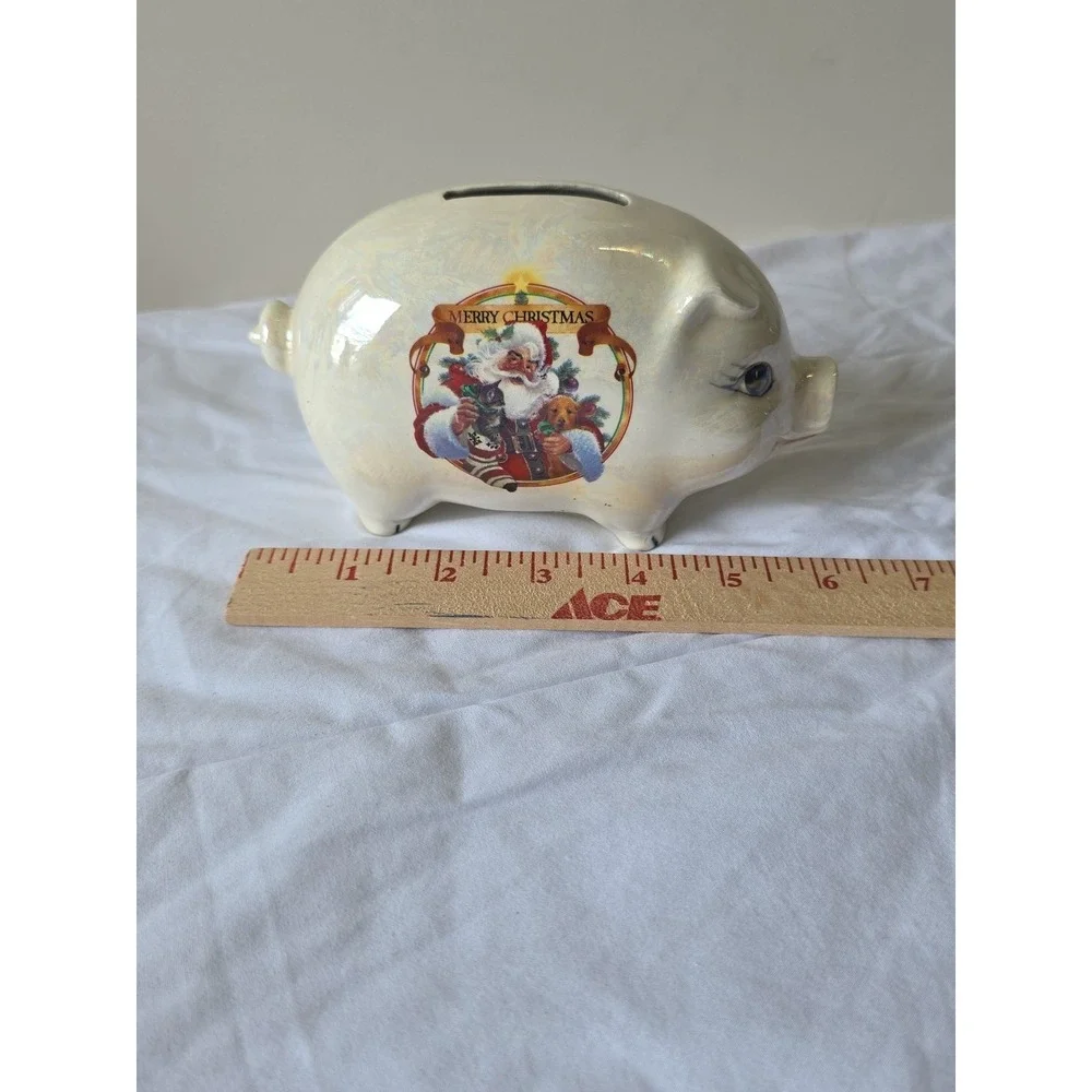 Vintage Christmas‎ Pig Piggy Bank